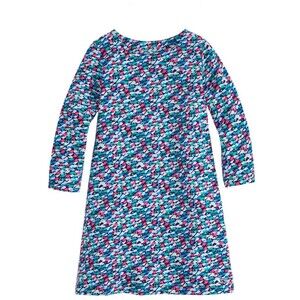 Vineyard Vines Blue Link Swimming Whales Tilsbury Knit Dress Stretch Girls Sz L